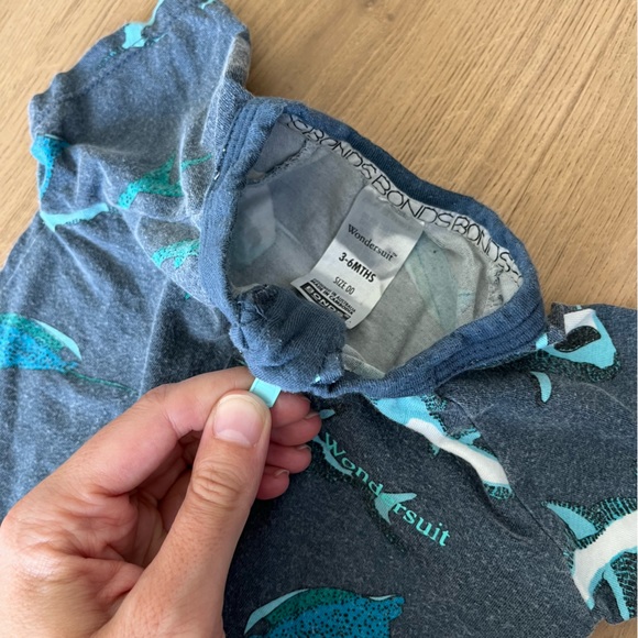 SOLD: Bonds Zip Wondersuit • Blue • Size 3-6 Months - Picture 5 of 5